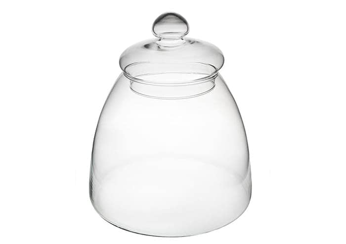 Immagine e commerce Vaso vetro portaconfetti forma cono con coperchio vetro cm 25 h21