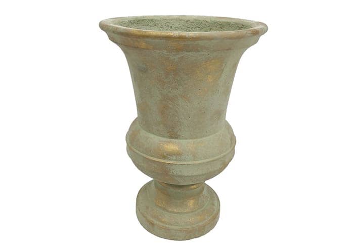Immagine e commerce Vasi a calice in cemento per addobbi colore oro azzurro cm 34 h46