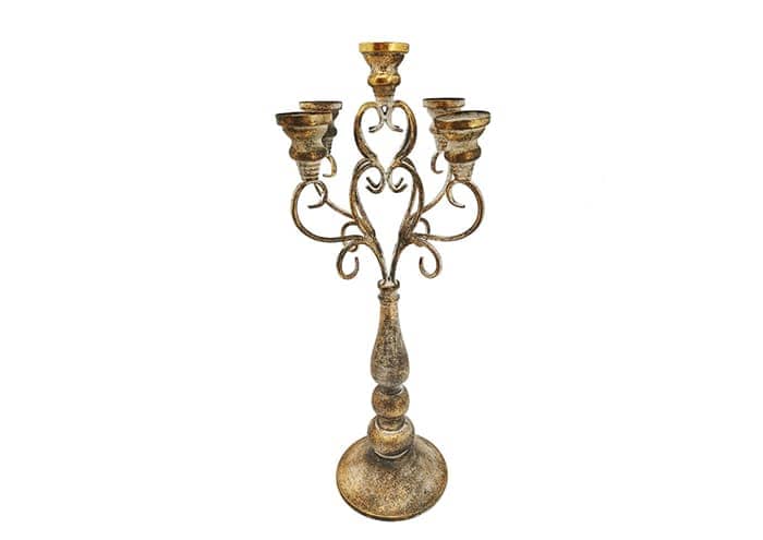 Immagine e commerce Candeliere 5 braccia stile barocco colore oro alto cm 66