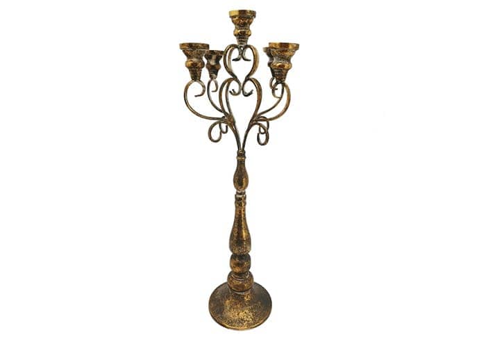 Immagine e commerce Candeliere 5 braccia stile barocco colore oro alto cm 80