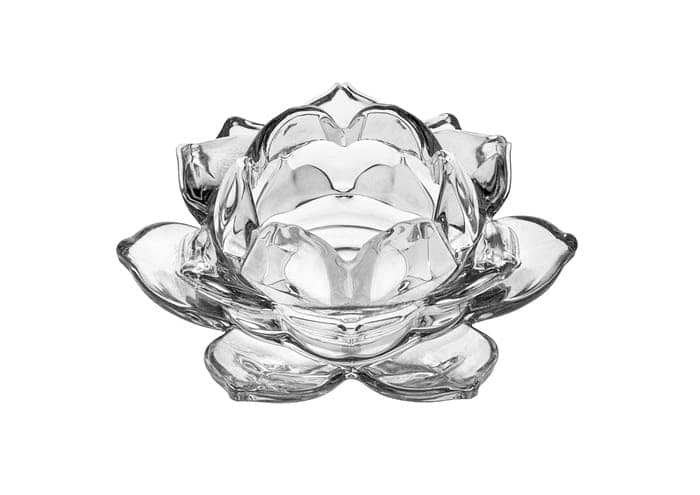 Immagine e commerce Porta tea light in vetro forma fiore di cristallo cm 9 h4