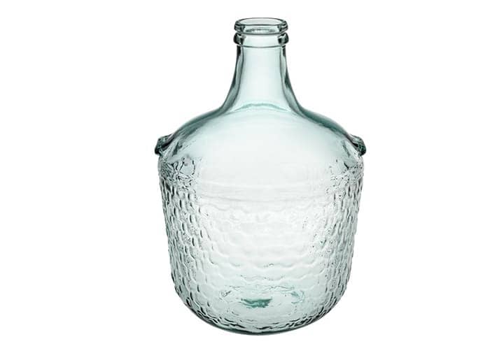 Immagine e commerce Damigiana vetro vintage pancia decorata manici rilievo cm 27 h42 cc12000
