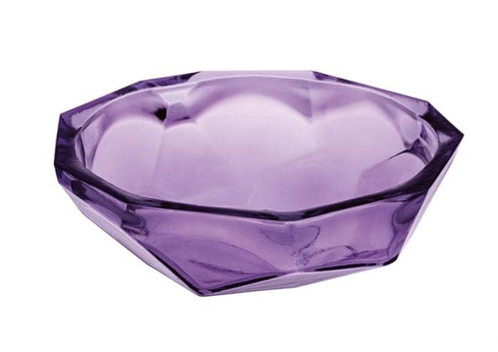 Immagine e commerce Centrotavola vetro colorato viola decorazione origami diametro 34 cm