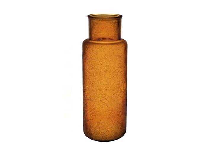 Immagine e commerce Vaso vetro colorato arancio con venature forma cilindro cm 18 h75