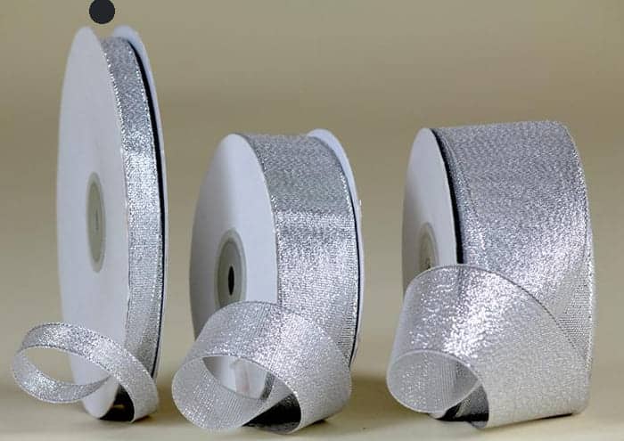 Immagine e commerce Nastro natalizio argento metalizzato economico 10 mm x 50 mt