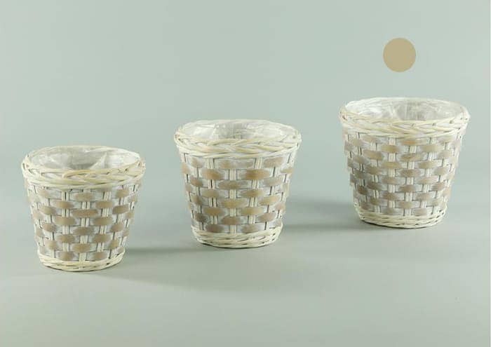 Immagine e commerce Cesti in vimini naturale sbiancato per piante 20 vaso cm