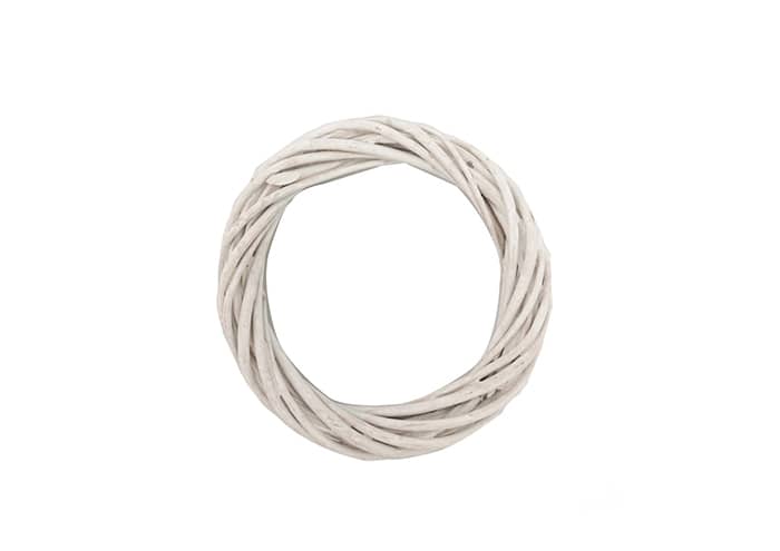 Immagine e commerce Coroncina vimini bianca diametro 15 cm