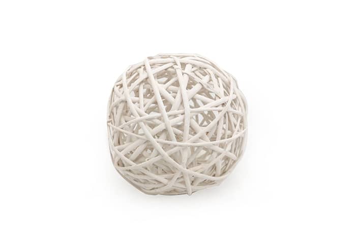 Immagine e commerce Sfera vimini bianco diametro 20 cm