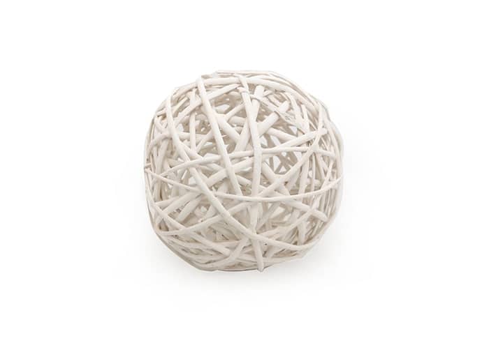 Immagine e commerce Sfera vimini bianco diametro 25 cm