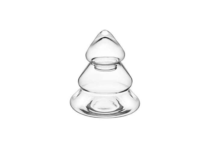 Immagine e commerce Albero Natale vetro vuoto con coperchio cm 13 h16