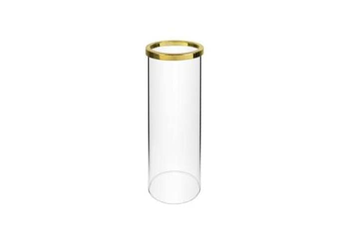 Immagine e commerce Parafiamma vetro con bordo oro cm 7 h30