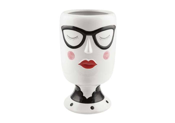 Immagine e commerce Viso donna dipinto con occhiali  alto 21 cm