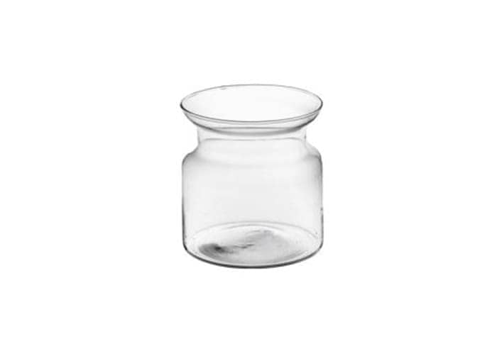 Immagine e commerce Vaso vetro ecologico collo stretto orlo aperto cm 11 h12