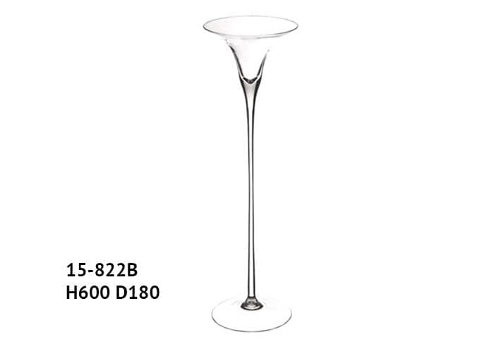 Coppa martini in vetro bocca stretta altezza 60 cm
