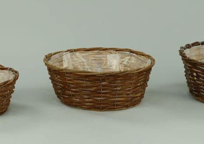 Ciotola alta vimini grezzo 32 cm immagine prodotto