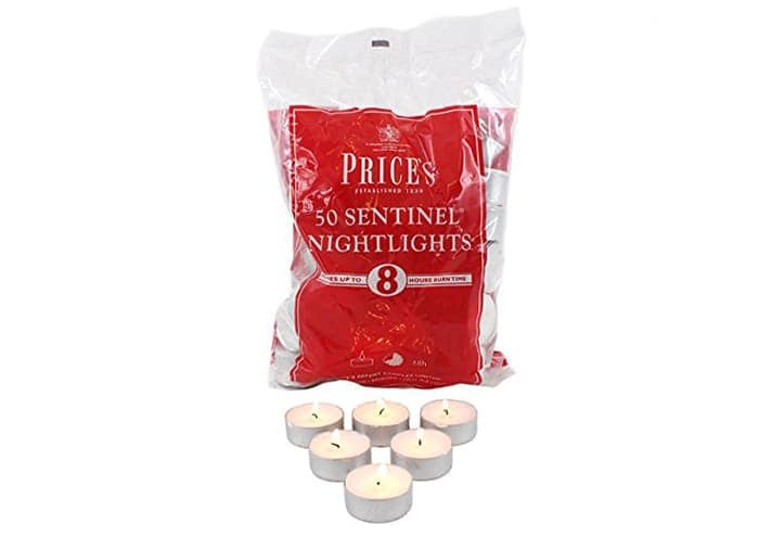 Candele tealight in alluminio durata 8 ore confezione 50 pz