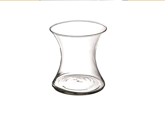 Immagine e commerce Vaso in vetro a forma di clessidra alto19 cm