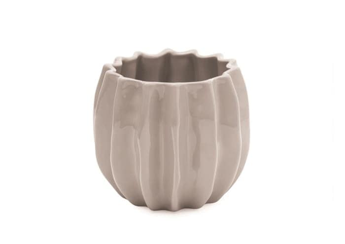 Immagine e-commerce Portavaso design a coste cm 18 h16 tortora