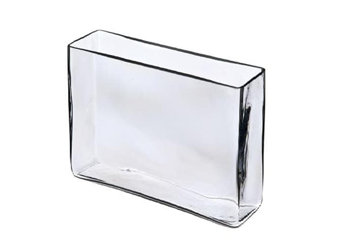 Immagine e commerce Vaso rettangolare in vetro spesso cm 25x10 h20