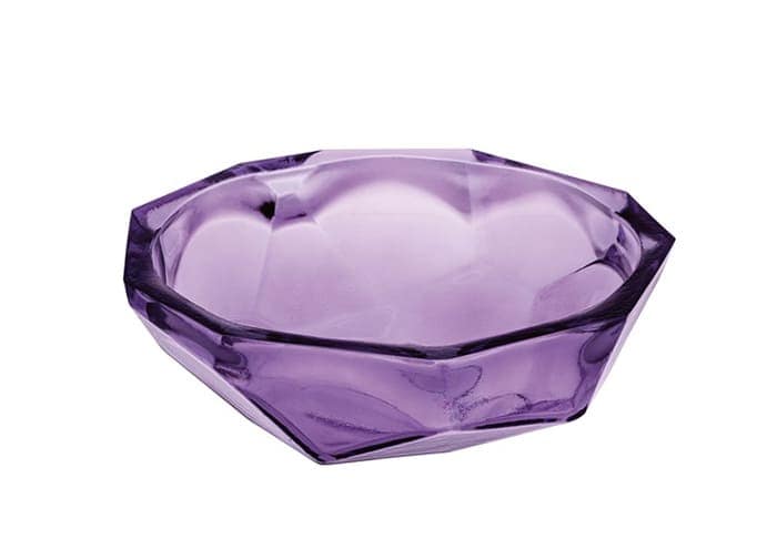 Immagine e commerce Centrotavola vetro colorato viola decorazione origami diametro 25 cm