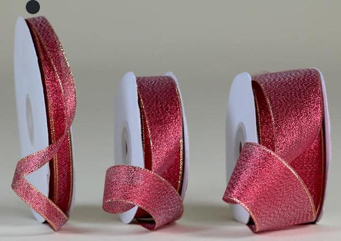 Immagine e commerce Nastro natalizio rosso metalizzato economico 10 mm x 50 mt
