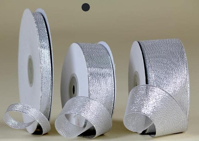 Immagine e commerce Nastro natalizio argento metalizzato economico 25 mm x 25 mt