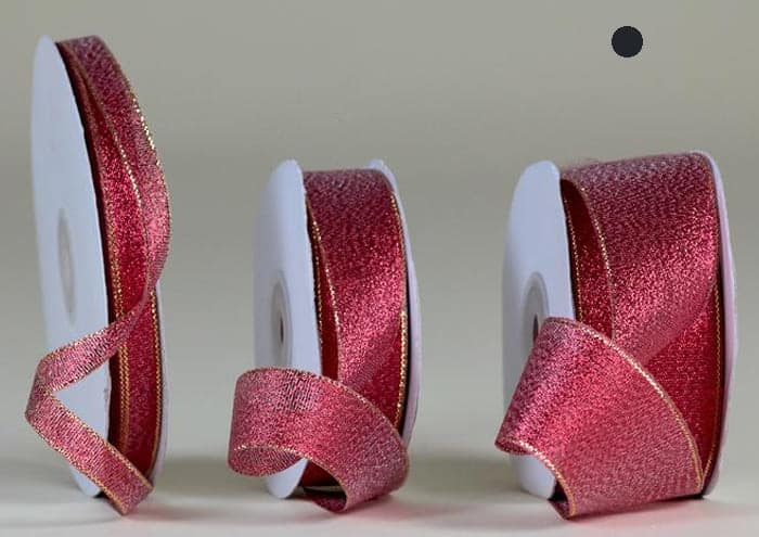 Immagine e commerce Nastro natalizio rosso metalizzato economico 38 mm x 25 mt