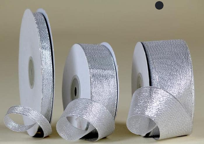 Immagine e commerce Nastro natalizio argento metalizzato economico 38 mm x 25 mt