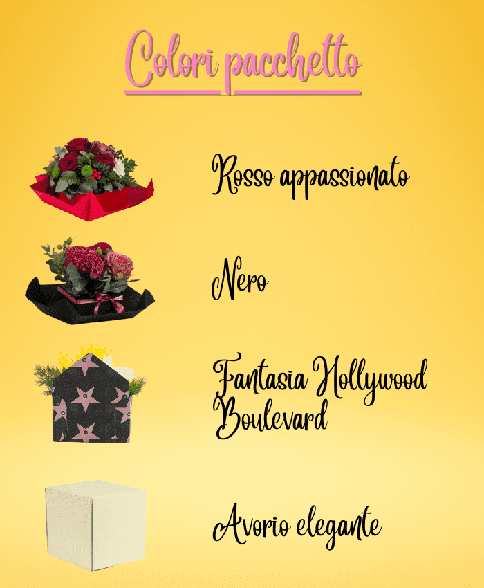 Surprise box Creflò Flowerbox cm 16 con centrotavola segreto - colori assortimento