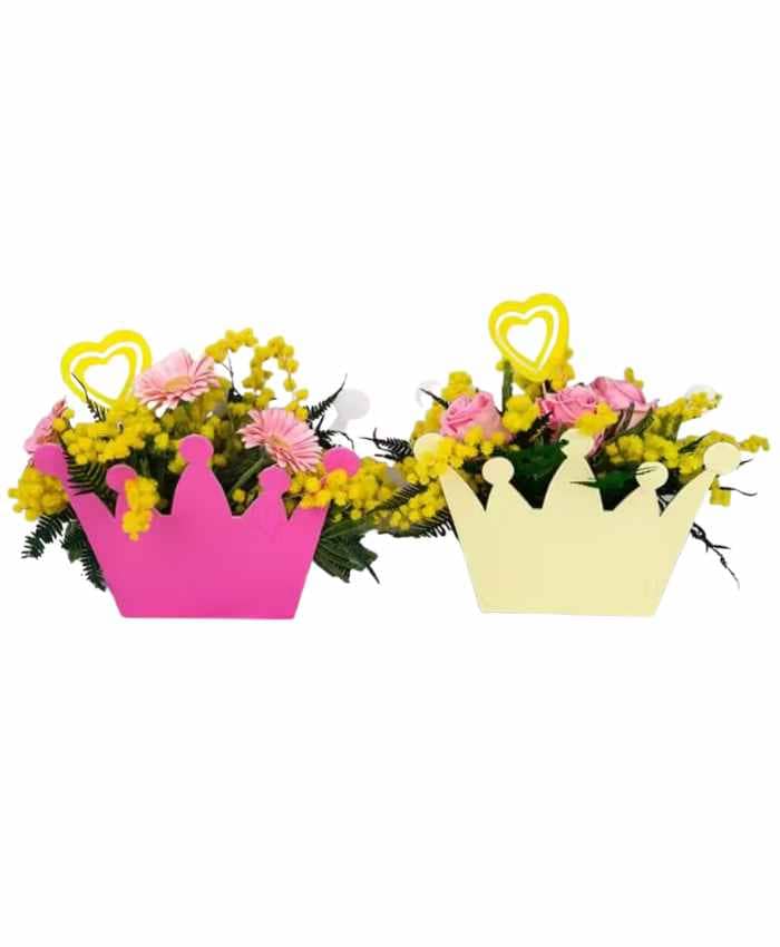 Serie Regina Bag - Flowers bag forma corona (3 colori) - immagine 7