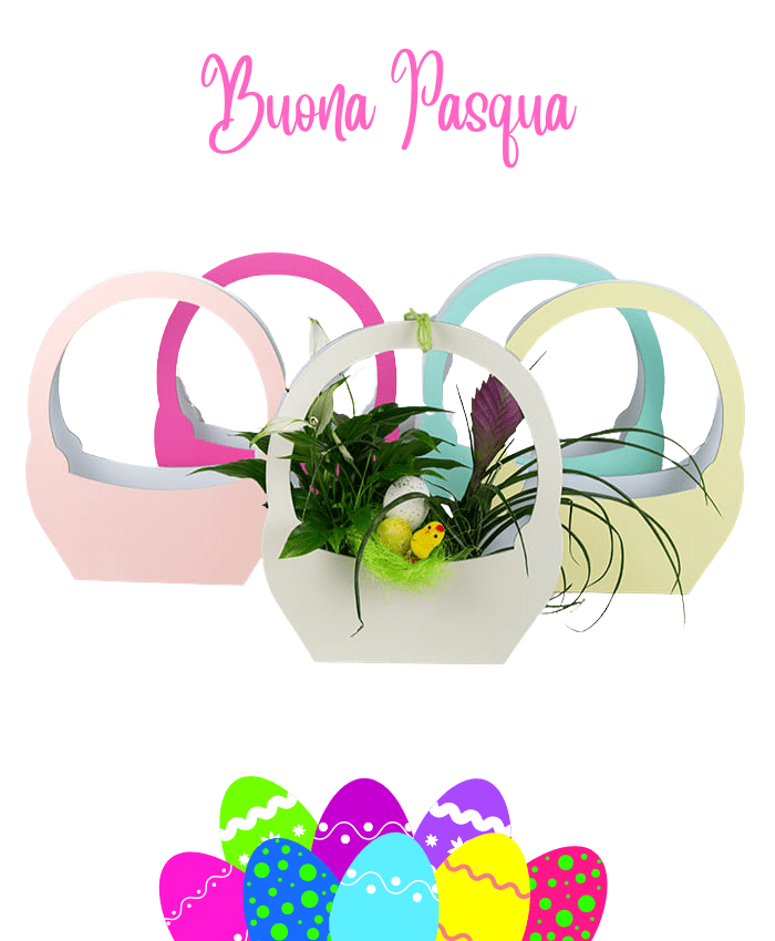 PACCHETTO CESTINO BAGS – FLOWERS BAG FORMA CESTINO assortimento