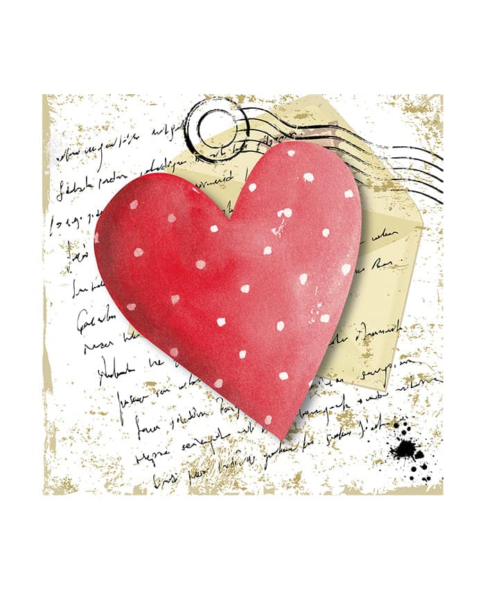 immagine Biglietti augurali San Valentino forma quadrata cuore