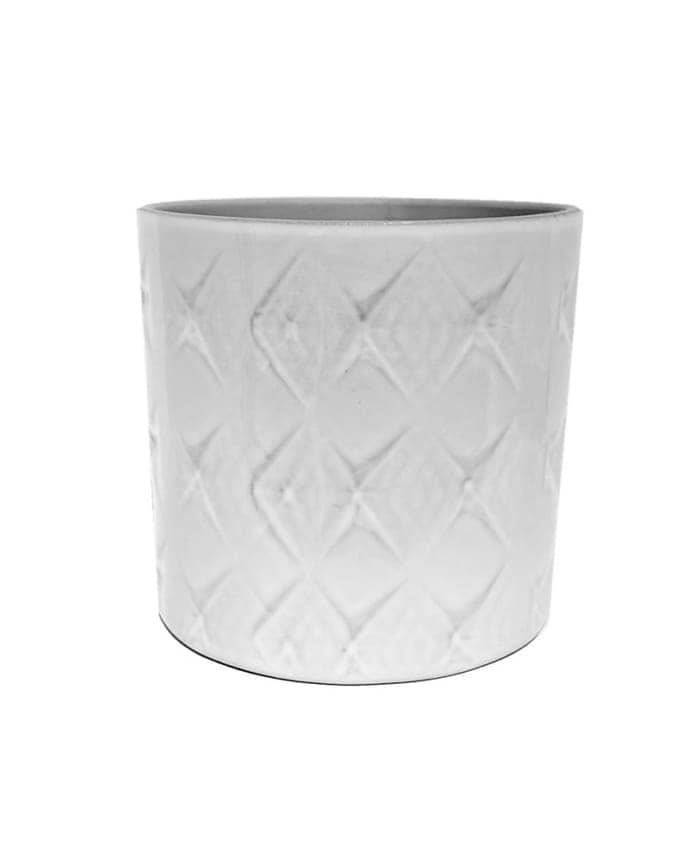 Immagine e commerce Vaso orchidea bianco decoro effetto trapunta cm 13 h13
