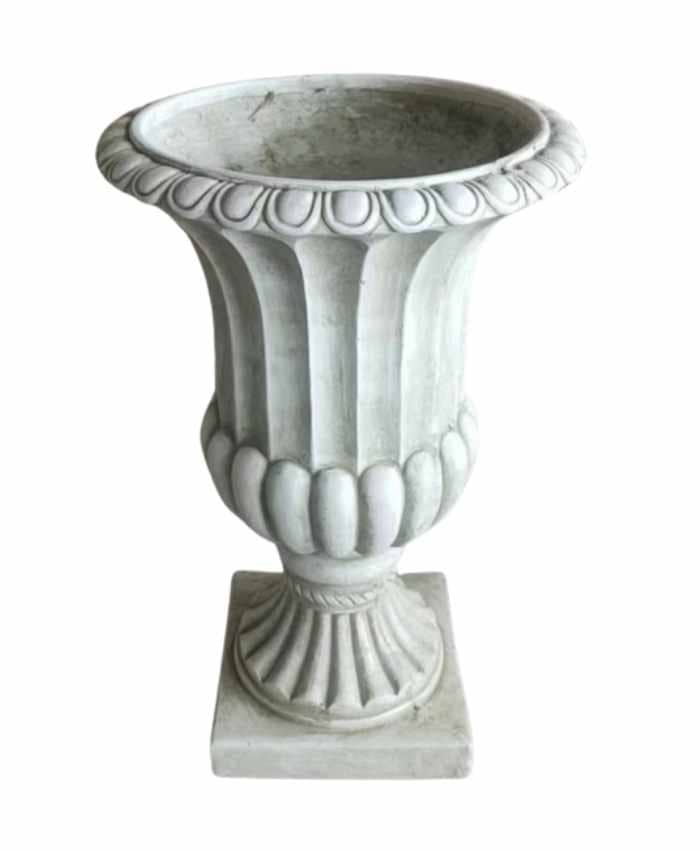 Immagine e commerce Coppa romana base quadra per addobbi floreali diametro 39x39 h62 fiberclay bianco