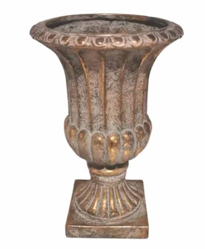 Immagine e commerce Calice impero per addobbi floreali base quadra cm 49x49 h70 fiberclay oro