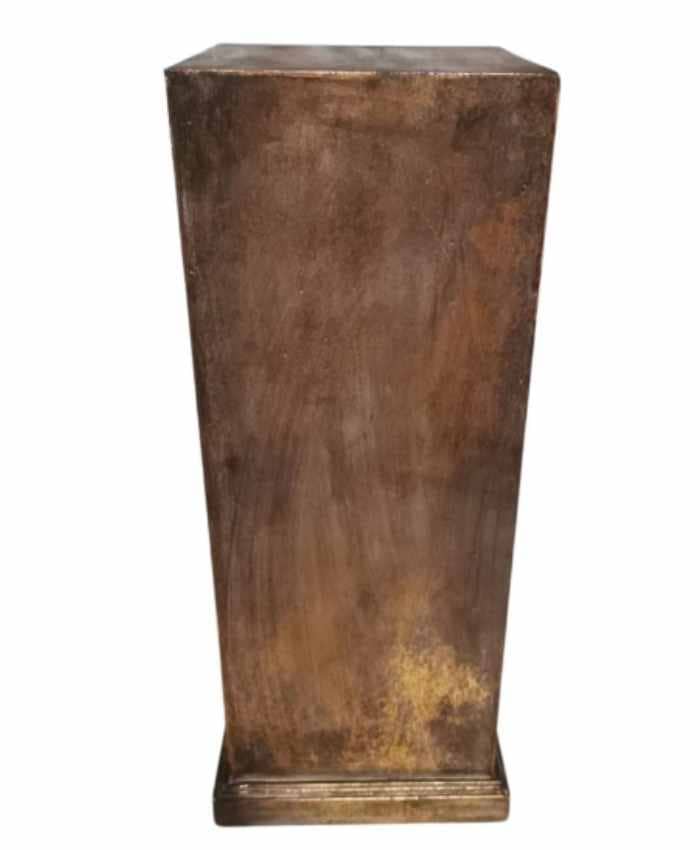 Immagine e commerce Colonna quadrata per appoggio addobbi floreali cm 33x33 h 80 fiberclay oro nero