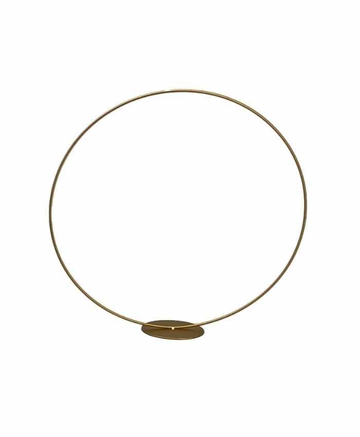 Immagine e commerce Cerchio metallo oro da appoggiare per addobbi floreali anello 25 cm