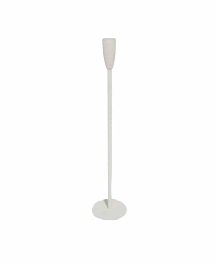 Immagine e commerce Candeliere filiforme metallo bianco cm 10 h36