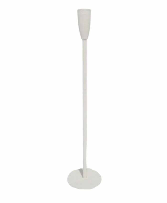 Immagine e commerce Candeliere filiforme metallo bianco cm 10 h46