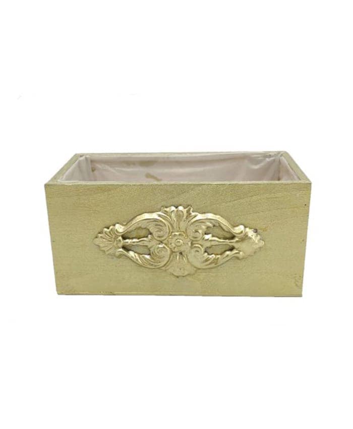 Immagine e commerce Cassette di legno decorate colore verde brillante cm 24x13 h12
