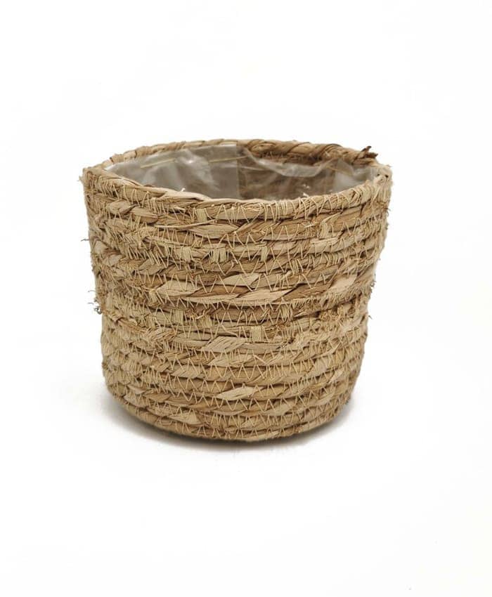 Immagine e commerce Cesto vimini in fibre di erba palustre per piante vaso 14 cm