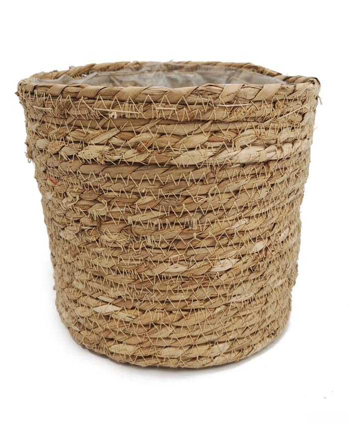 Immagine e commerce Cesto vimini in fibre di erba palustre per piante vaso 36 cm