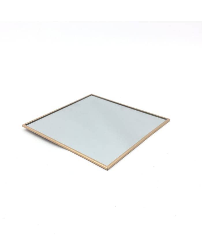 Centrotavola-specchio-quadrato-cornice-oro-per-decorazione-tavola-cm-17x17
