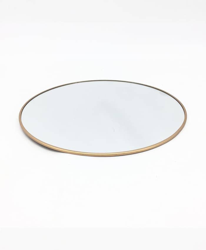 Immagine e commerce Centrotavola specchio tondo cornice oro per decorazione tavola diametro cm 29