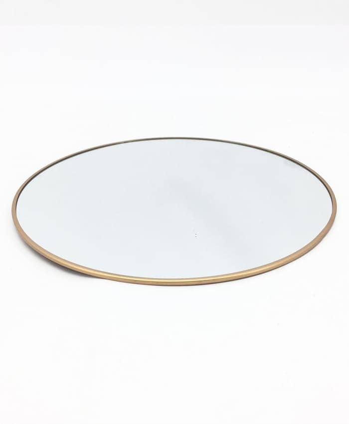 Immagine e commerce Centrotavola specchio tondo cornice oro per decorazione tavola diametro cm 40
