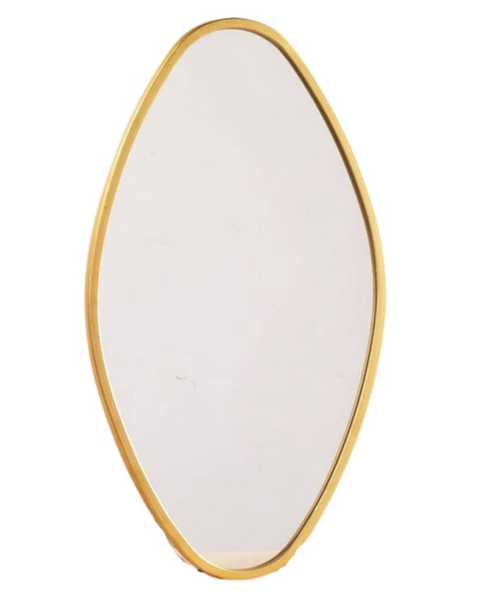 Immagine e commerce Centrotavola specchio ovale cornice oro per decorazione tavola cm 40x71 h2