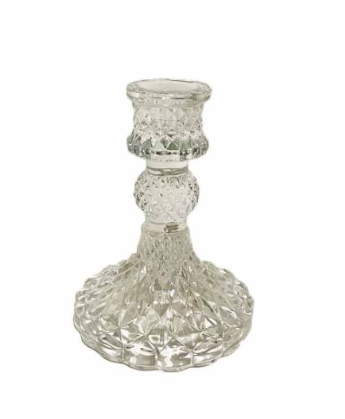 Immagine e commerce Portacandele vetro trasparente stile art deco altezza 10 cm