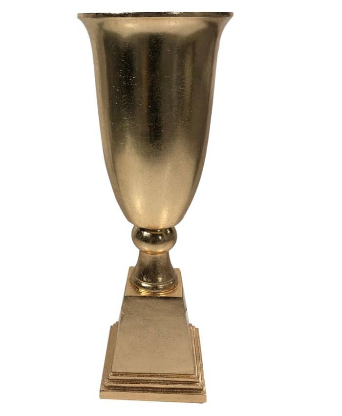 Immagine e commerce Coppa vetroresina oro base forma piramide tronca per addobbi matrimonio cm 40 h106
