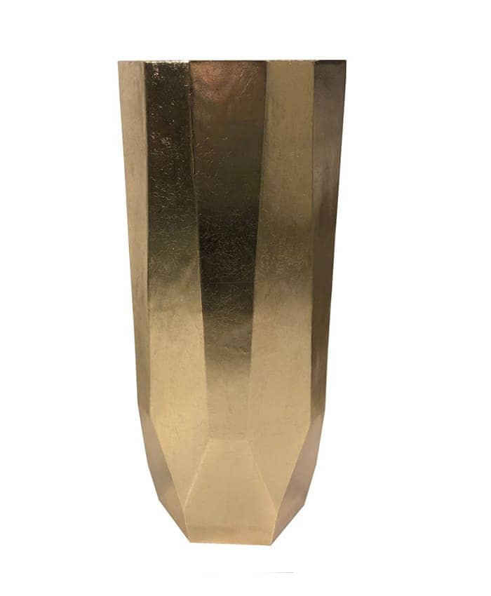 Immagine e commerce Vasi arredo forma esagonale in vetroresina oro cm 35 h70