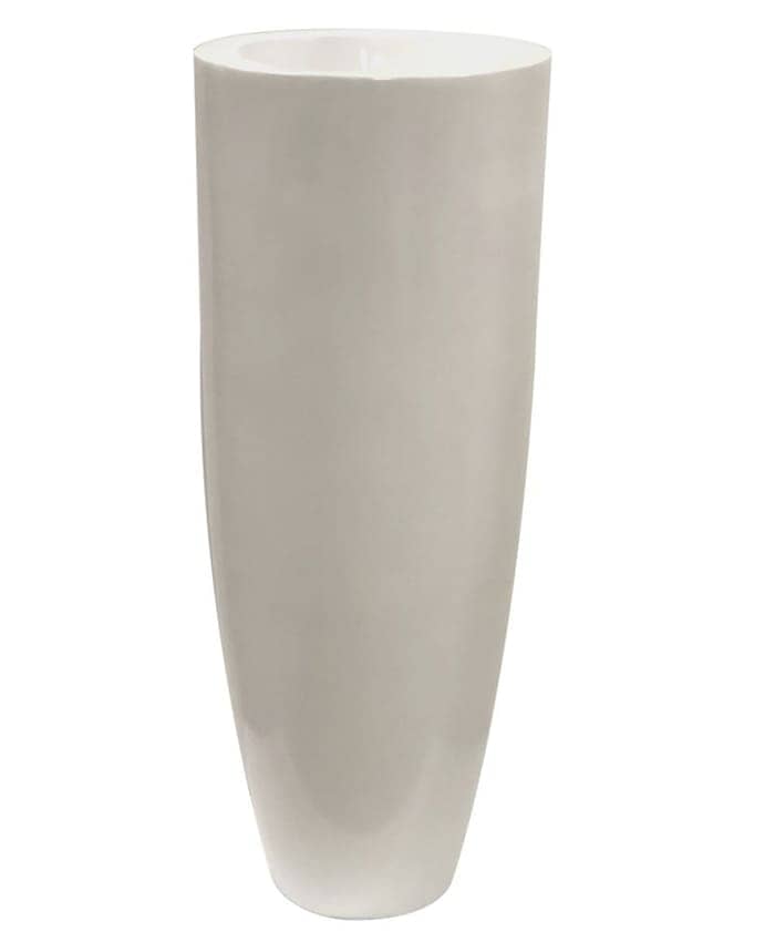 Immagine e commerce Vasi arredo forma tonda svasata in vetroresina bianco lucido cm 40 h105